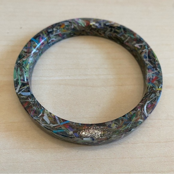 Acrylic Bangle Recycled Paper 1 - Picture 2 of 9